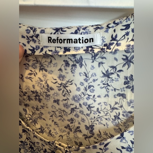 Reformation Blue Floral Dress mini - Picture 3 of 11